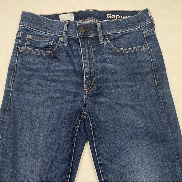Gap Dark Wash True Skinny Stretch Mid Rise Jeans Size 28 #1066 - Picture 4 of 11